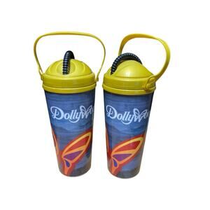 2 - Dollywood Refillable Tumbler 20oz Dolly Parton Splash Country‎ Blue Gold